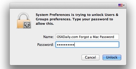 remove password for mac os x